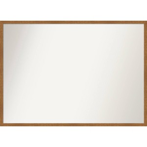 39" x 28" Non-Beveled Carlisle Blonde Narrow Wood Wall Mirror - Amanti Art - 1 of 4