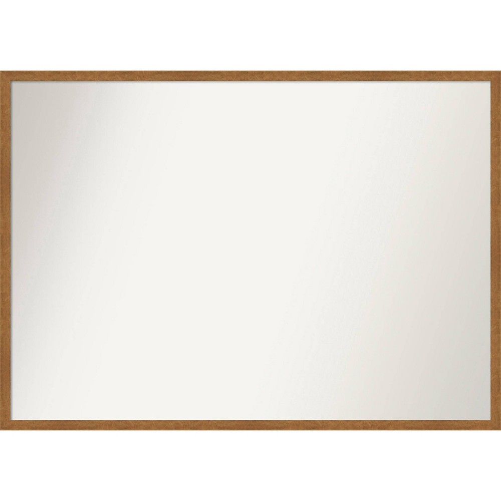 Photos - Wall Mirror 39" x 28" Non-Beveled Carlisle Blonde Narrow Wood  - Amanti Art