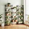 5 Tier Bookcases and Bookshelves, Triple Wide BookShelf With 14 Open Shelves, Adjustable Metal Frame Bookcase for Living Room Home Office - 3 of 4
