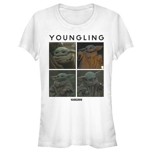Juniors Womens Star Wars The Mandalorian Grogu the Youngling T-Shirt - 1 of 4