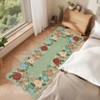 Washable Modern Floral Print Summer Spring Area Rugs, Soft Non Slip Botanical Floor Carpet for Home Office - 2 of 4