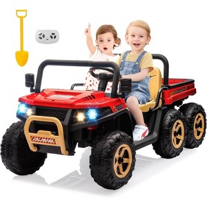 24V Ride on Toys for Big Kids, 4WD Electric UTV 2 Seater Ride on Cars with Remote Control, Ride on Truck w/ 6-Wheeler Suspension - 1 of 4