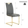 NicBex Set of 2 Dining Chair Modern PU Leather Side Chair with C-Shaped Metal Legs for Kitchen,Dining Room - 3 of 4