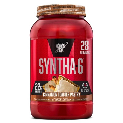 BSN SYNTHA-6 Premium Protein Powder, Whey Protein, Micellar Casein, Milk Protein Isolate Blend, 5g Fat, Cinnamon Toaster Pastry, 28 Servings