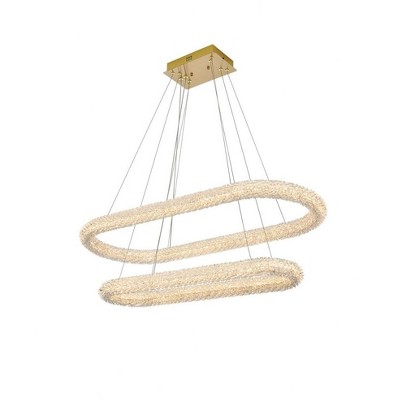 Elegant Lighting Bowen 2 - Light Chandelier in  Satin Gold