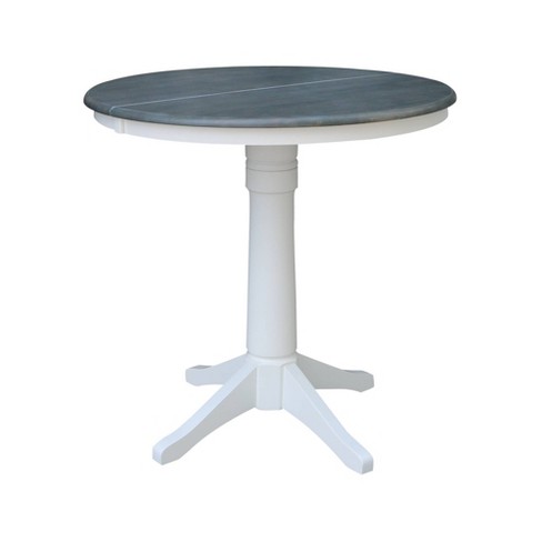 36 Counter Height Morse Round Top, 36 Round Drop Leaf Pedestal Table