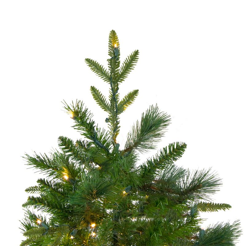 Northlight Real Touch™️ Pre-Lit Medium Rosemary Emerald Angel Pine Artificial Christmas Tree - 7.5' - Warm White LED Lights, 6 of 11