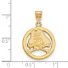 Black Bow Jewelry 14k Yellow Gold Plated Sterling Silver East Carolina Pirates NCAA Small Pendant - 2 of 3