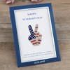 Anna-Kaci Flag Peace Sign Red White Blue Brooch Pin with Patriotic Gift Message Card & Envelope Jewelry Gifts - 3 of 4