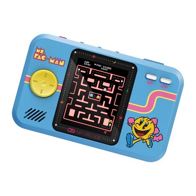 Ms. Pac-Man Blue Handheld Retro Gaming Console