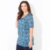 Catherines Women's Plus Size Jeweled Neck Pintuck Top - image 4 of 4