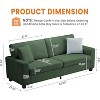 Seater Sofa, Deep Seat Couch with Wide Armrest, Removable Washable Cushions, Cozy Bouclé for Living Room, Green - 2 of 4