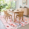 Modern Washable Area Rug, Soft Floral Floor Carpet with Non Slip Backing, Low Pile Stain Resistant Foldable Floor Mat for Living Room, Black - 2 of 4