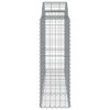 vidaXL Gabion Basket Silver Galvanized Iron 78.7 x 19.7 x 55.1 in - 78.7" x 19.7" x 47.2"/55.1" 1 - 4 of 4