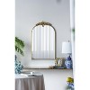 Vynxaria 24"x36" Gold Arched Wall Mirror - Elegant Framed Living Room & Bedroom Decor - 2 of 4