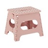 VECELO Folding Step Stool 11/13 in. Non-Slip Surface Portable Foldable 1 Step Stool with Carry Handle, Heavy Duty Stool Blue/Black/Pink/Khaki - 2 of 4