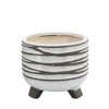 SEVOBAL Planters 6/8" Footed Planter For Indoor And Outdoor Use Ideal For Succulents And Houseplants Ceramic, White, 8.00"*8.00"*7.50" - 3 of 4
