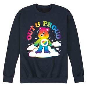 Men's - Care Bears - Out and Proud Graphic Fleece Sweatshirt - 1 of 4