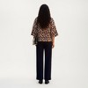 Anna-Kaci Women’s Leopard Print Knit Top with High Mock Neck, Wide Long Sleeves and Textured Finish for a Relaxed, Stylish Silhouette - 4 of 4
