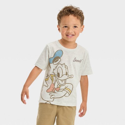 Toddler Boys' Disney Donald Duck Short Sleeve Graphic T-Shirt - Oatmeal