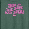 Women's - Barbie - Best Day Ever Lightweight French Terry Wide Neck Long Sleeve Shirt - 2 of 4