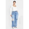 Women's Plus Size Liz Scoop Top - white | CITY CHIC - image 3 of 4