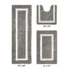 Hotel Bath Rug 100% Premium Cotton Tufted Weave Two Tone Reversible 3 Piece Bathroom Rug Set, Super Soft & Water Absorbent, Machine Washable Bathmat - 2 of 4