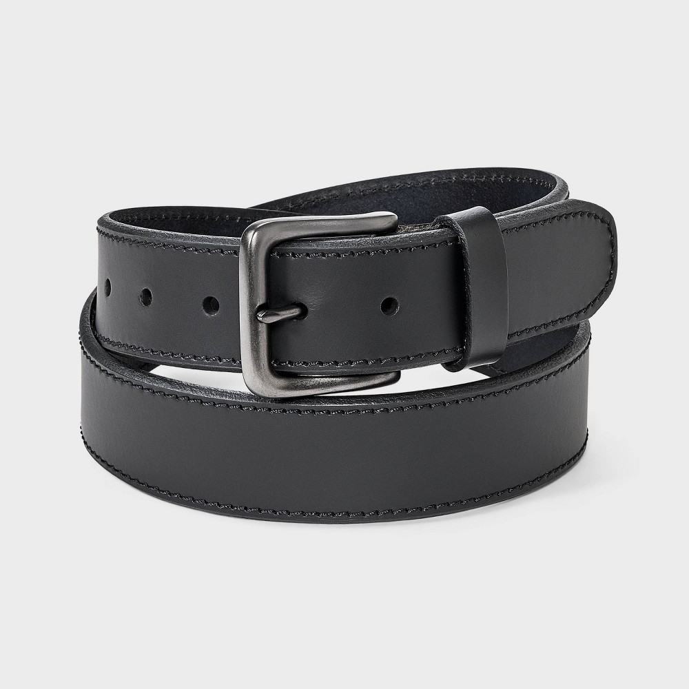 Men's Bevel Edge Dress Belt - Goodfellow & Co™ Black L