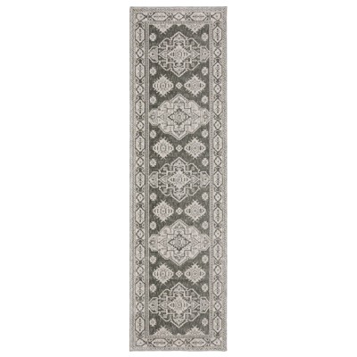 Oriental Weavers Intrigue INT06 Grey/ Grey Indoor Area Rug - 2'3" x 7'6"