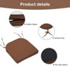 YEERSWAG 2 Pcs Outdoor Dining Chair Cushions, 17.7" x 17.7" Weather-Resistant Chair Pads with Ties - 3 of 4