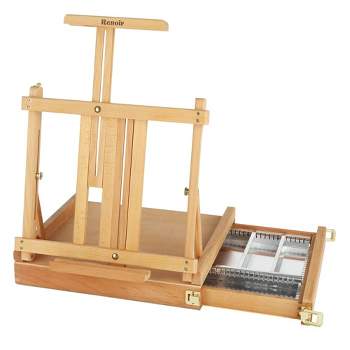 Creative Mark Table Easel & Sketch Box with Metal Lined Drawer- Renoir Oiled Beechwood Finish