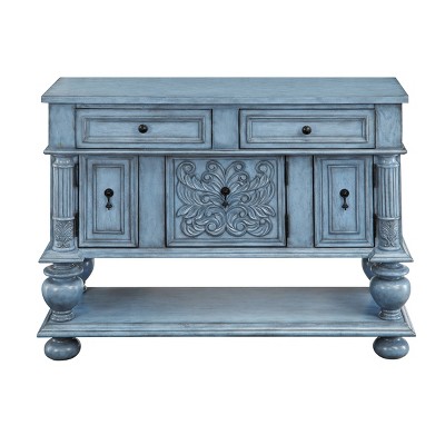 Tiffany Three Door Two Drawer Sideboard Blue - Treasure Trove Accents