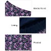 Women's Chiffon Boho Maxi Skirt - High Waist Tiered Pleated Floral A-Line Long Skirt Navy-purple Floral - 3 of 4