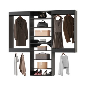APRILSOUL  Wood Modular Closet System Unit-Customizable Wall Mounted Walk-In Closets for Bedroom or Walk-in Closet - 1 of 4