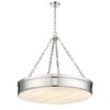 Anders 3-Light LED Pendant Light - Polished Nickel, 33" Circular Design, Dimmable, Damp Rated - 3 of 4
