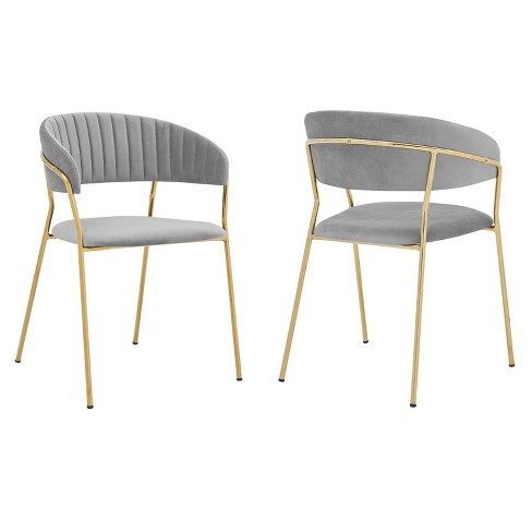 Metal Leg Dining Room Chairs Gold Gray, Target Dining Room Chairs With Arms