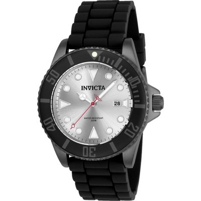 Invicta 90307 Men's Pro Diver Silver Tone Dial Gunmetal Case Watch