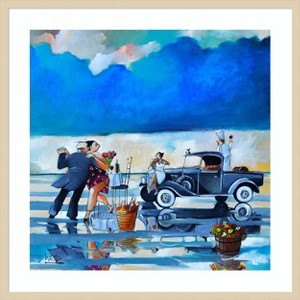 Amanti Art Date Night One by Ronald West Wood Framed Wall Art Print - 1 of 4