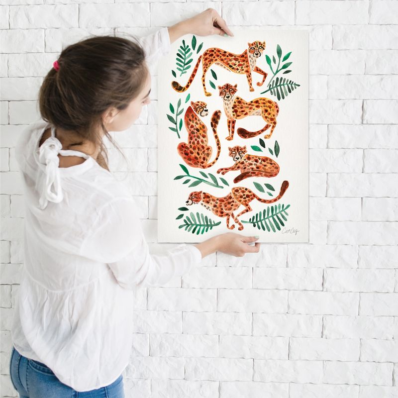 Americanflat Minimalist Animal Cheetah Collection Orange By Cat Coquillette Poster Art Print, 3 of 9