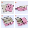 REGALWOVEN Shelves Closet Collapsible Fabric Storage Bin Basket with Handle and Lid 2 Pcs - 3 of 4