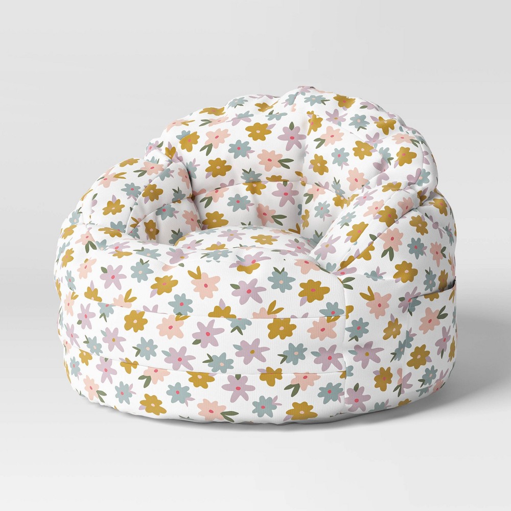 Photos - Bean Bag Settle in Kids'  Floral Print - Pillowfort™