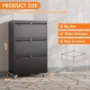 AOBABO 2 Drawer Wide File Cabinet with Wheels, Lockable Metal Filing Cabinet for Home Office, Legal/Letter Size,Required Assembled - 2 of 4