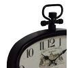 Olivia & May 16"x18" Metal Pocket Watch Style Wall Clock White: Vintage-Inspired, Rectangular, Analog Display - 4 of 4