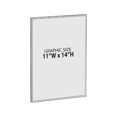 Clear Acrylic Magnetic Portrait Sign Holder Frames 11" x 14" - Set of 2