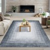 Washable Modern Abstract Area Rug - Non-Slip Low Pile Indoor Carpet for Living Room, Dining Room, Office, Foldable Thin Throw Rug - 4 of 4