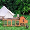 122" Large Wooden Chicken Coop with Nesting Box and Enclosed Yard, Outdoor Poultry Cage, Pet Houses and Crates for Backyard Chickens-Maison Boucle - 2 of 4