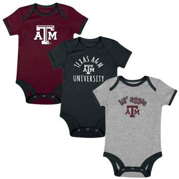 NCAA Texas A&M Aggies Infant Boys' Short Sleeve 3pk Bodysuit Set