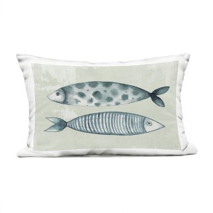 Stupell Industries Dotted & Striped Fish Outdoor Decorative Throw Pillow, 14 x 20 - 1 of 3