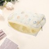 Unique Bargains Blue Skirt Rabbit Makeup Bag Beige 1 Pc - 3 of 4