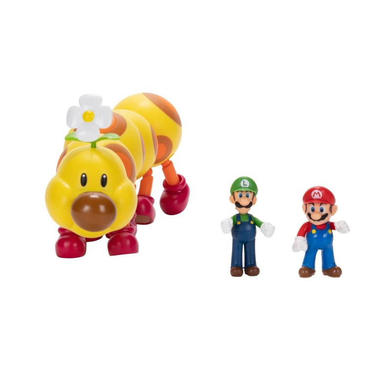 Nintendo Super Mario Wiggler, Mario, and Luigi Action Figure Set - 3pk (Target Exclusive), 1 of 10